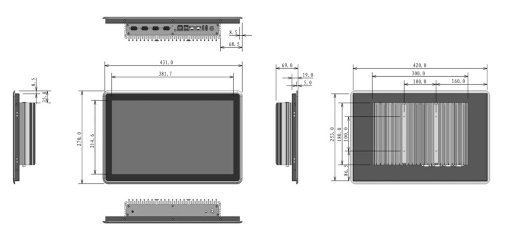 Fanless Industrial Panel PC KLD-1782K